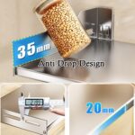 Edelstahl-Mikrowellen-Regal zur Wandmontage, abnehmbarer Organizer, 50 × 20 cm – Bild 5