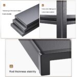 Küchenregal mit 3 Ebenen, verstellbarer Mikrowellen- und Toasterständer, Schwarz, 100 × 40 × 80 cm – Bild 6