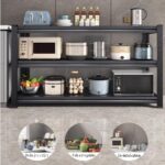 Freistehendes Küchenregal mit 3 Ebenen für Mikrowelle, Küche, Garage und Schlafzimmer – Bild 3