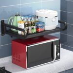 Edelstahl-Mikrowellen-Regal zur Wandmontage, multifunktional und platzsparend für die Küche – Bild 3