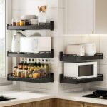 Verstellbares Mikrowellen-Regal zur Wandmontage, platzsparend und einfach zu installieren – Bild 4